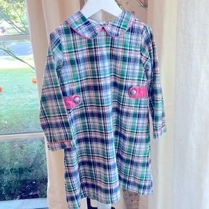 Oaks Apparel - Lindsay Pink Plaid Dress, Size 6